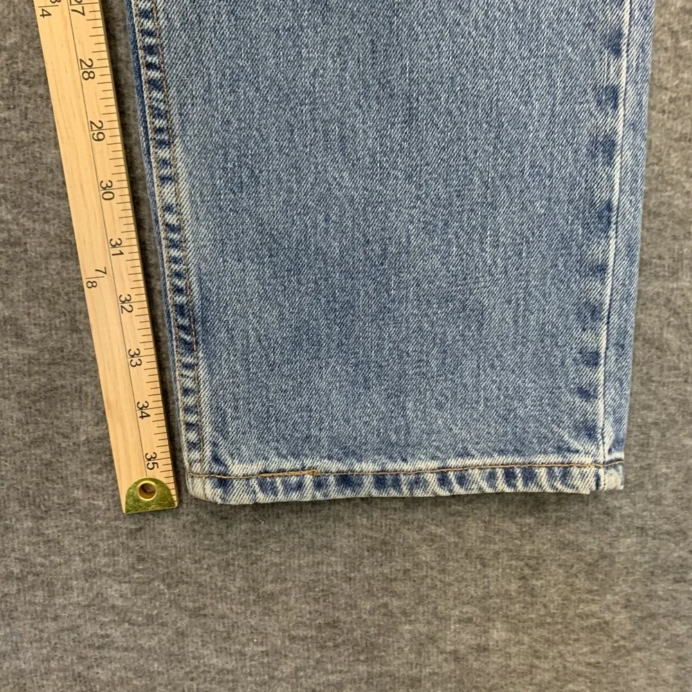 VTG Y2K Levi's 505 Jeans 34x36 Regular Fit Denim‎ Medium Light Wash Long Inseam